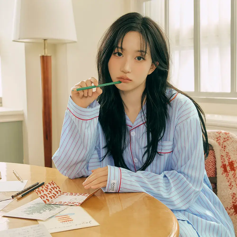 [해원 PICK] 도씨 실크핏 클로에 긴팔 커플 잠옷 세트